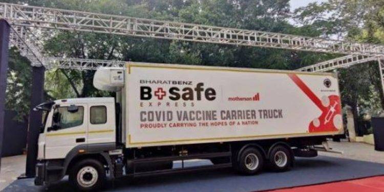 Angkut Vaksin Covid-19, BharatBenz BSafe Express Jadi Solusi Muatan Peka Suhu