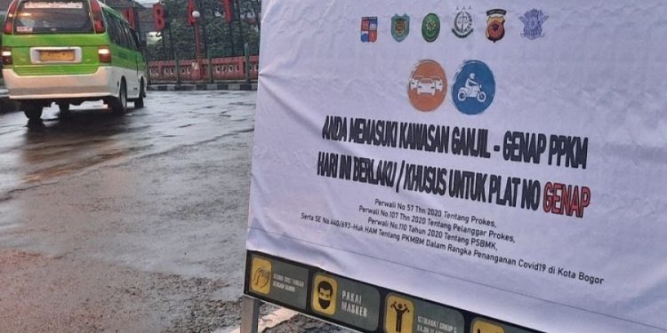 Awas! Dishub Terapkan Sistem Ganjil-Genap di Kota Bogor Pada 12-14 Februari 2021
