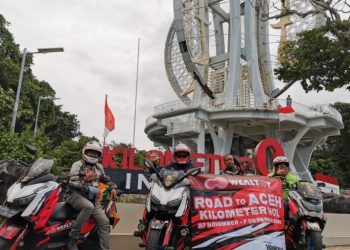 Misi Pengujian Oli Vigorous, Wealthy Bersama MOB Sukses Sambangi Nol Kilometer Indonesia