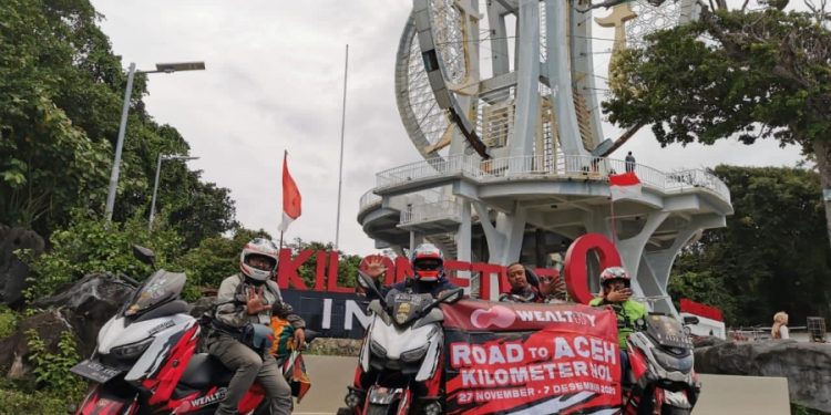 Misi Pengujian Oli Vigorous, Wealthy Bersama MOB Sukses Sambangi Nol Kilometer Indonesia