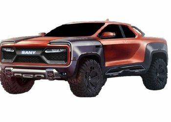 Mobil Truk Pikap Listrik Sany Terungkap, Tampang Agresif