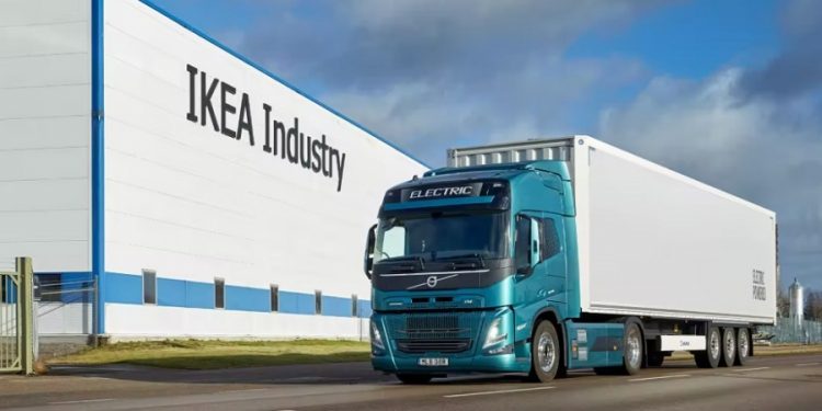 Pakai Truk Volvo Listrik, Ikea Ingin Kurangi Emisi Gas Buang di Setiap Pengiriman