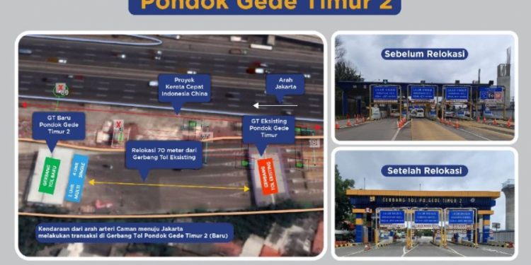 Pembangunan Proyek KCIC, Jasa Marga Pindah Transaksi Gerbang Tol Pondok Gede Timur 2