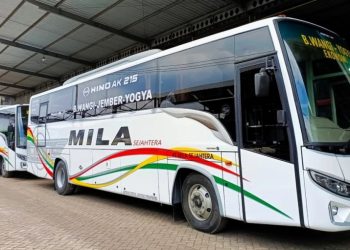 PO Akas Mila Rilis Empat Bus Baru Garapan Tentrem, Layani Rute Banyuwangi-Yogyakarta