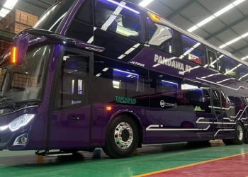PO Pandawa 87 Miliki Bus Double Decker Baru dari Adiputro, Kursi Bawah Full Rebahan
