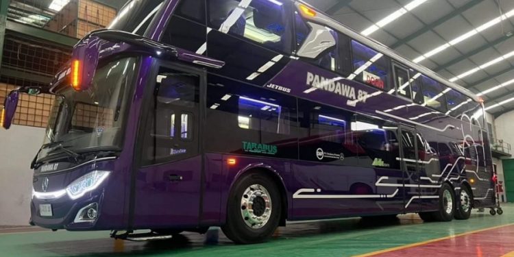 PO Pandawa 87 Miliki Bus Double Decker Baru dari Adiputro, Kursi Bawah Full Rebahan