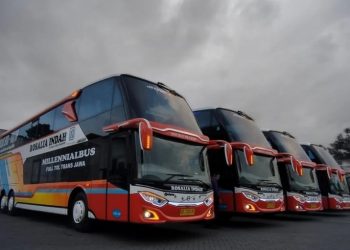 PO Rosalia Indah Tambah 4 Bus Tingkat Baru dari Karoseri Adiputro
