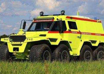 Shaman, Truk Monster Berpenggerak 8×8 Asal Rusia Kini Berbalut Ambulans