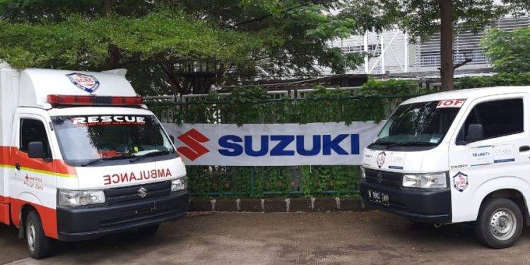 Suzuki Club Reaksi Cepat Sediakan 2 Unit Carry untuk Kendaraan Operasional Donasi