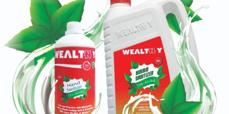 Wealthy Hand Sanitizer Sekarang Hadir Dalam Bentuk Gel Ukuran 1 dan 5 liter