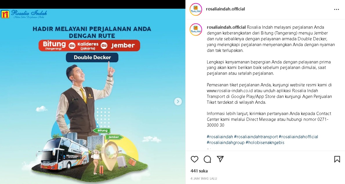 PO Rosalia Indah Buka Rute Baru Bitung-Jember Via Kalideres, Pakai ...