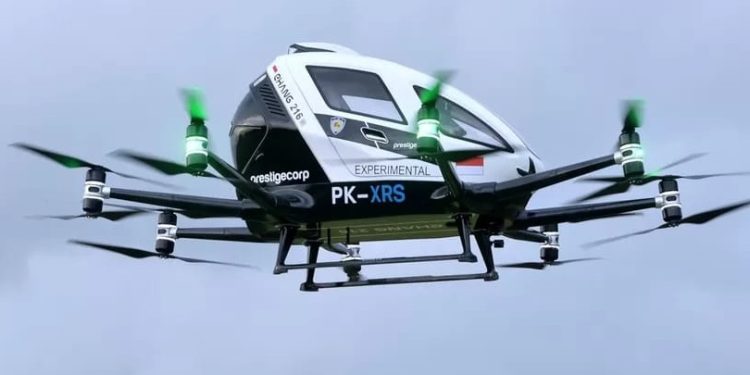 Dijajal Presiden RI, Menhub Siapkan Regulasi Taksi Terbang EHang 216