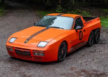 Modifikasi Unik, Porsche 944 1997 Disulap Menjadi Pikap 6 Roda