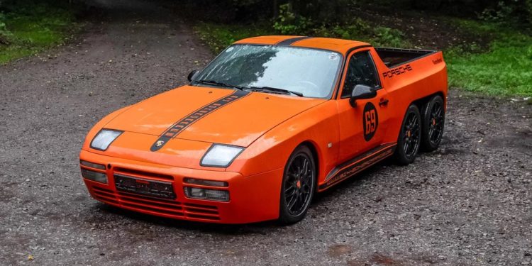 Modifikasi Unik, Porsche 944 1997 Disulap Menjadi Pikap 6 Roda