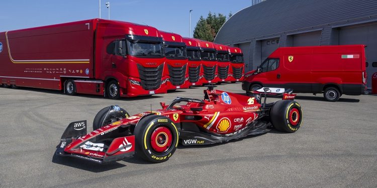 Tim F1 Scuderia Ferrari HP Tambah 15 Unit Truk Logistik Iveco S-Way dan Van Daily