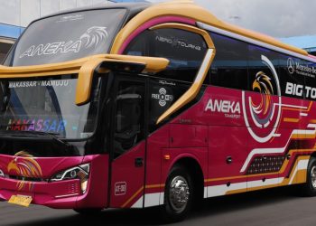 Bus Baru PO Aneka Transport Pakai Bodi Skylander R22 Aero 9 Touring, Kursi Lebih Lebar dan Nyaman