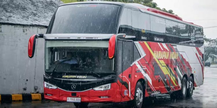 PO Harapan Indah Tambah Bus Baru dari Karoseri Tentrem, Pakai Sasis Mercedes-Benz O 500 RSD 2445