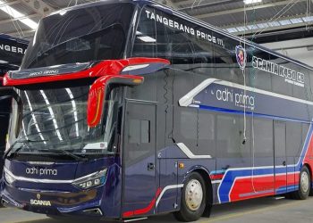 Dua Bus Double Decker Baru PO Adhi Prima Segera Mengaspal