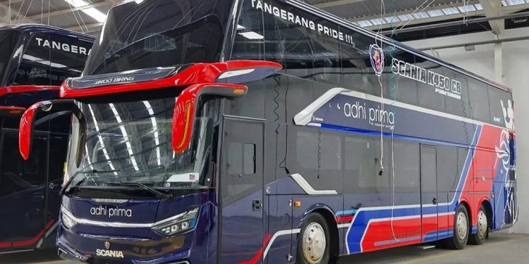 Dua Bus Double Decker Baru PO Adhi Prima Segera Mengaspal