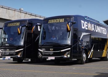 Dua Bus Baru Dewa United Meluncur Dari Karoseri Adi Putro, Gunakan Bodi Jetbus 5 MHD