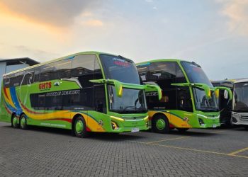 Dua Bus Double Decker Baru PO GHTS Meluncur, Perdana Pakai Sasis MAN