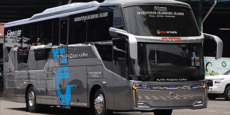 Bus AKAP Baru PO Putra Pandawa 5 Pakai Bodi Skylander R25 Fusion, Siap Bikin Penumpang Nyaman