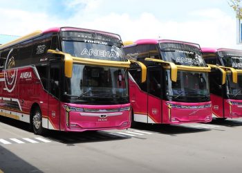 Tiga Bus Mewah Baru PO Aneka Transport Mulai Mengaspal Layani Pemudik di Sulawesi