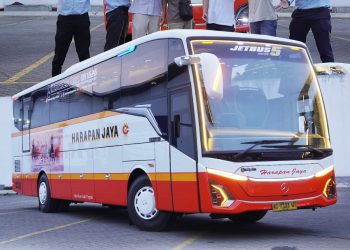 PO Harapan Jaya Rilis 3 Bus Baru Jetbus 5 MHD Single Glass, Pakai Sasis Mercedes-Benz OH 1626 L Euro 4