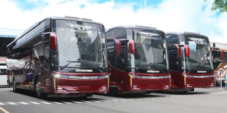 Dibalut Bodi Skylander R25 Vision, PO Pancasona Wisata Rilis 3 Armada Baru Bermesin Hino RK 280