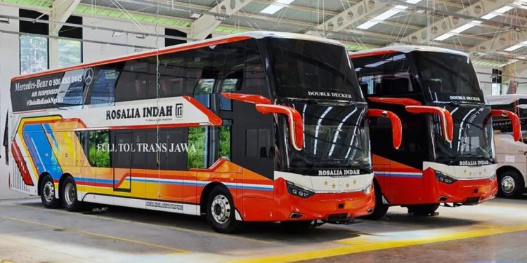 PO Rosalia Indah Rombak Konfigurasi Kursi Bus Double Decker, Dek Bawah Kini Full Sleeper