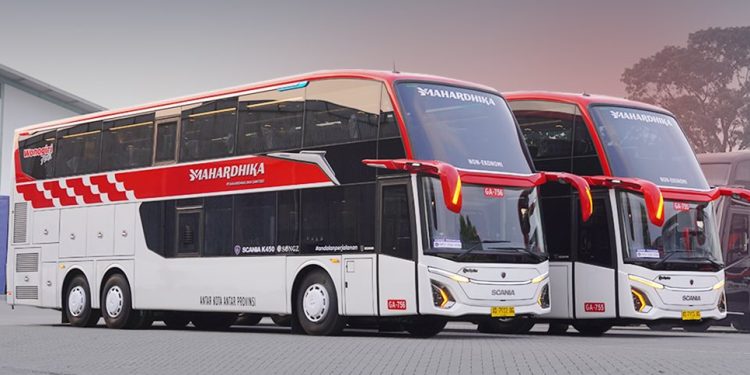 PO Mahardhika Luncurkan Bus Double Decker Baru di Atas Scania K450CB