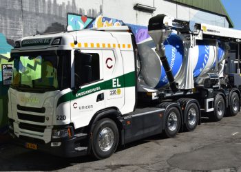 Truk Mixer Listrik Scania Ini Bisa Putar Drum Beton Tanpa Mesin, Cuma Pakai Baterai!