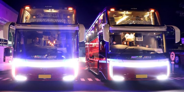 Bus Baru PO Mulia Jaya Gunakan Bodi Skylander R25 Sky Seat, Bakal Layani Rute Mataram – Bima