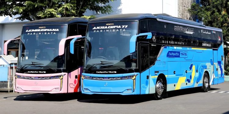 Meluncur dari Karoseri New Armada, Bus Baru PO Naryama Trans Siap Manjakan Pecinta Pariwisata!