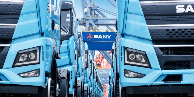 Tiongkok Bikin Geger! Lebih dari 800 Truk Listrik Sany Mulai Dikirim Ke Pasar Global