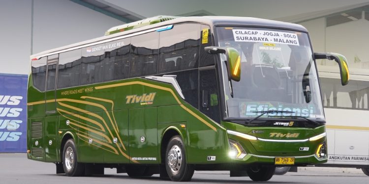 Bus Baru PO Tividi Spesial GIIAS 2026 Layani Rute Cilacap-Malang, Toiletnya Unik!