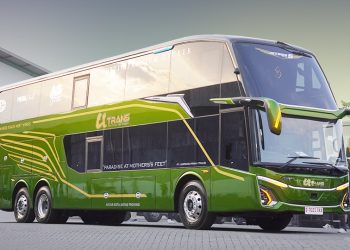 Bus Double Decker Eks GIIAS 2026 Milik PO U Trans Resmi Mengaspal, Begini Fasilitasnya!